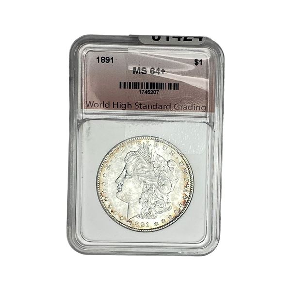1891 Morgan Silver Dollar WHSG MS64+