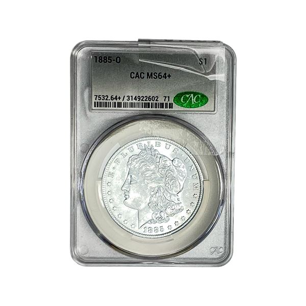 1885-O Morgan Silver Dollar CAC MS64+