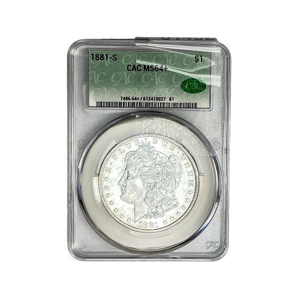 1881-S Morgan Silver Dollar CAC MS64+