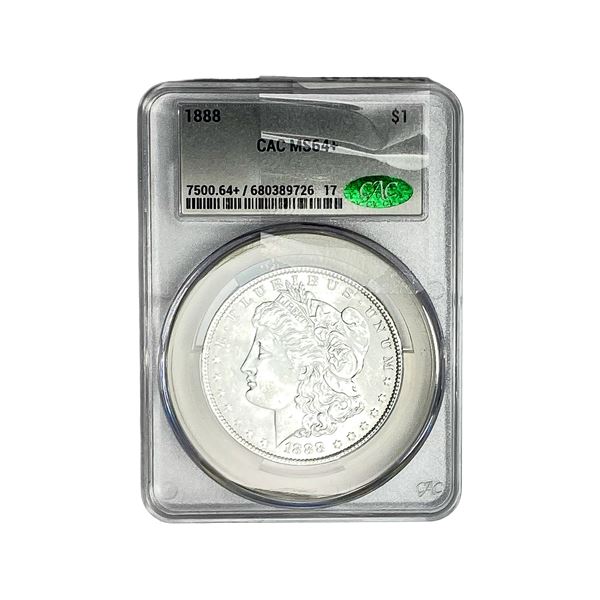 1888 Morgan Silver Dollar CAC MS64+