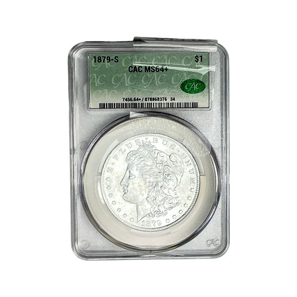 1879-S Morgan Silver Dollar CAC MS64+