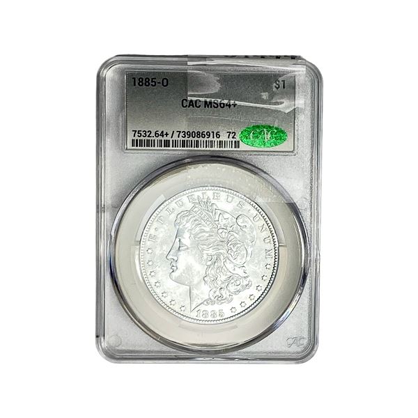 1885-O Morgan Silver Dollar CAC MS64+