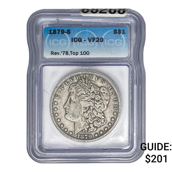 1879-S REV. 78 Morgan Silver Dollar ICG VF20