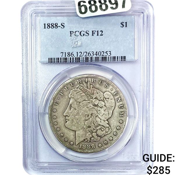 1888-S Morgan Silver Dollar PCGS F12