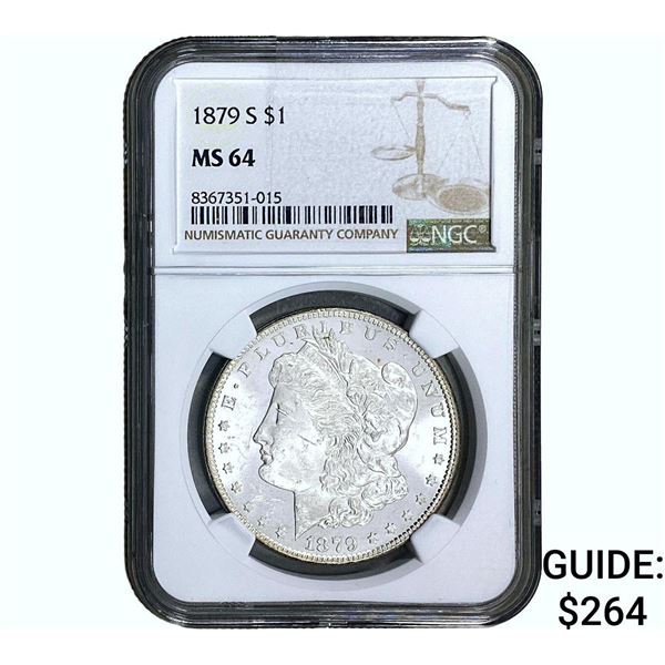 1879-S Morgan Silver Dollar NGC MS64