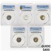 Image 1 : [5 Coins]1957 Roosevelt Dime PCGS MS66