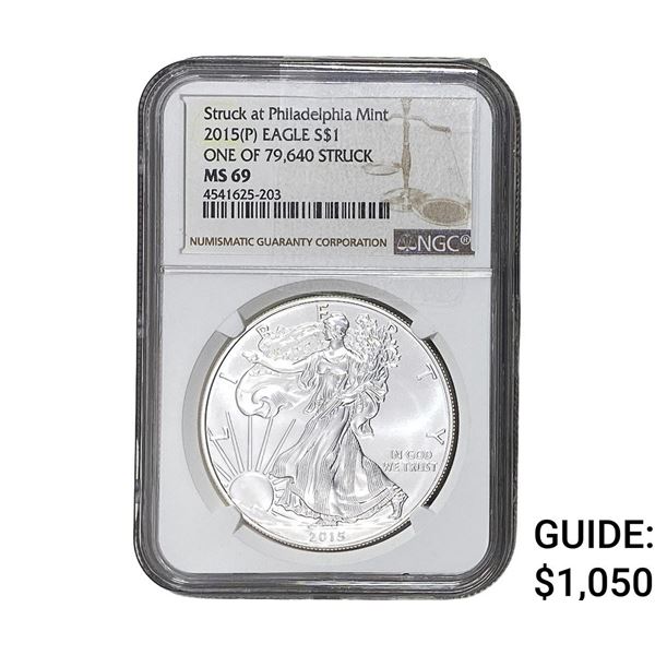 2015-P Silver Eagle NGC MS69