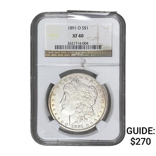 1891-O Morgan Silver Dollar NGC XF40