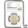 Image 1 : 1943 Walking Liberty Half Dollar NGC MS64