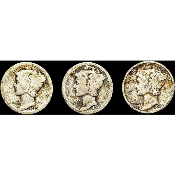 [3] 1921-1926 Mercury Dime NICELY CIRCULATED