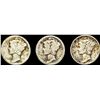 Image 1 : [3] 1921-1926 Mercury Dime NICELY CIRCULATED