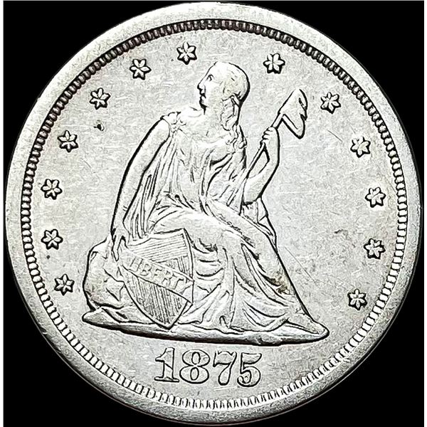 1875-S Silver Twenty Cents CLOSELY UNCIRCULATED