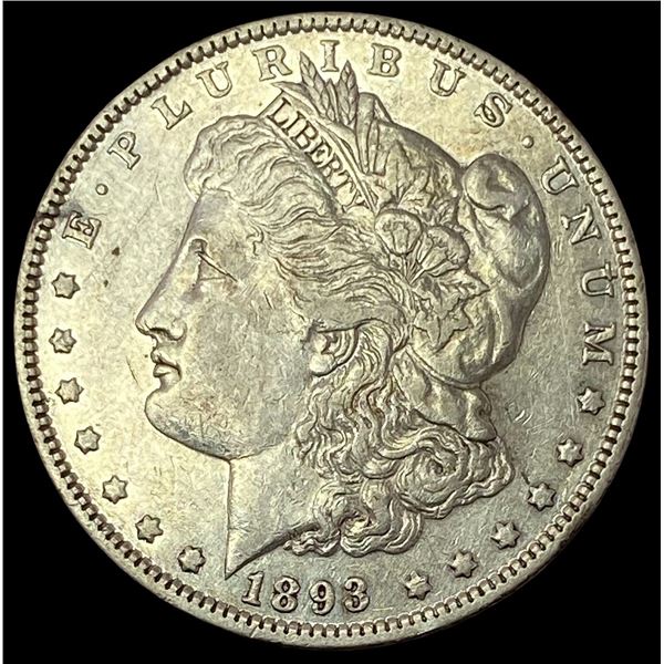 1893-S Silver Morgan Dollar LIGHTLY CIRCULATED