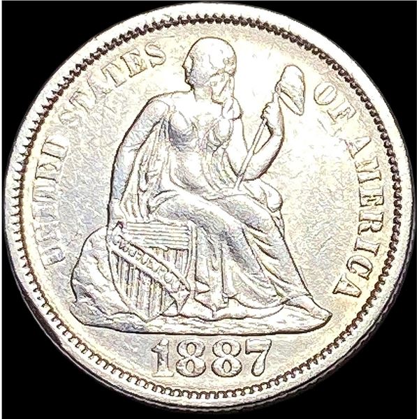 1887 Seated Liberty Dime CLOSELY UNCIRCULATED