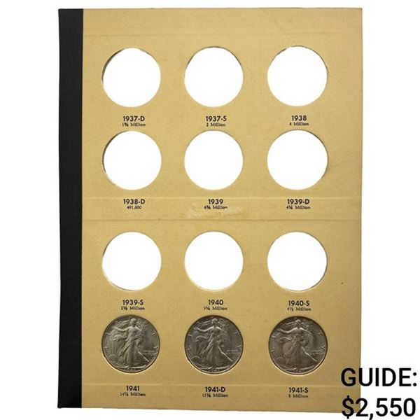 1941-1947 Lib Walking Half Dollar Album [20 Coins]