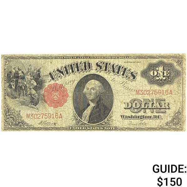 1917 $1 United States Red Seal Washington, D.C