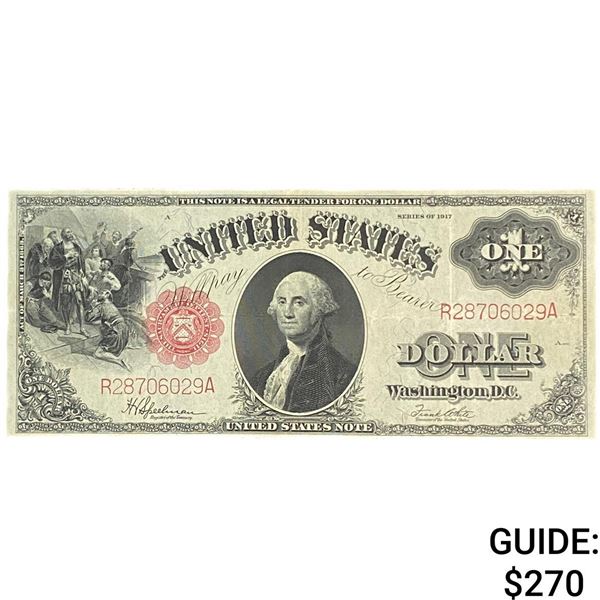 1917 $1 United States Red Seal Washington, D.C