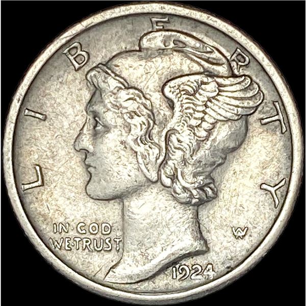 1924-S Silver Mercury Dime  CLOSELY UNCIRCULATED