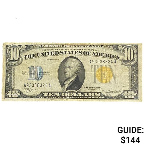 1934-A $10 Sliver Certificate North Africa