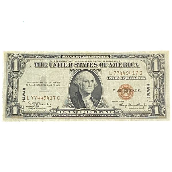 1935-A $1 Sliver Certificate Brown Seal Hawaii