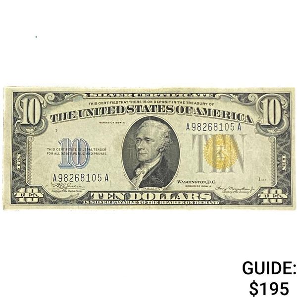 1934-A $10 Sliver Certificate North Africa