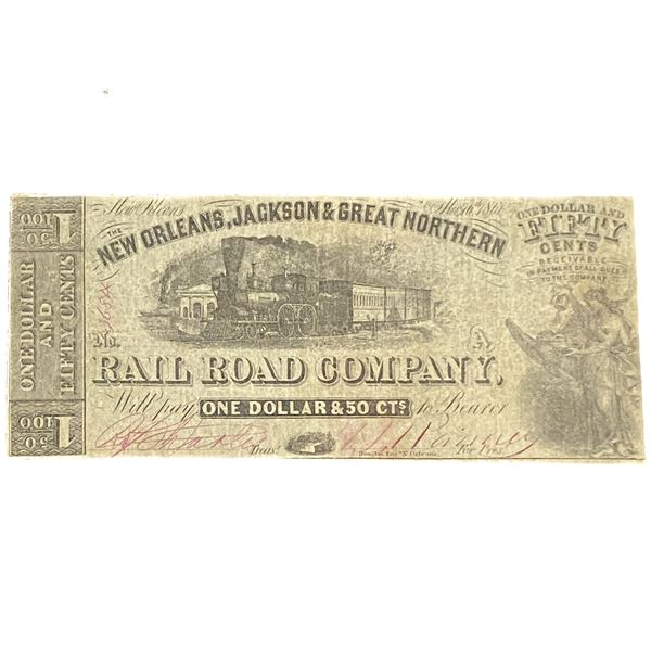 1861 $1 & 50C Jackson & Great Northern,Railroad Co