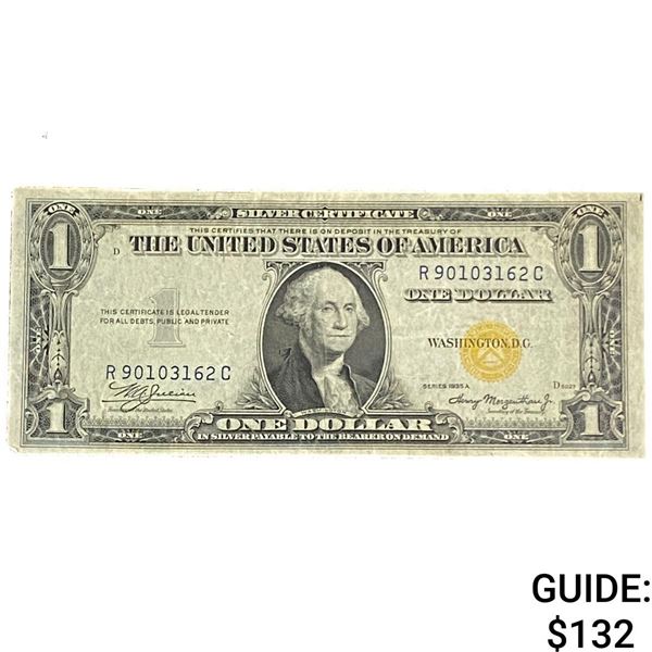 1935-A $1 Silver Certi. Note Gold Seal North Africa
