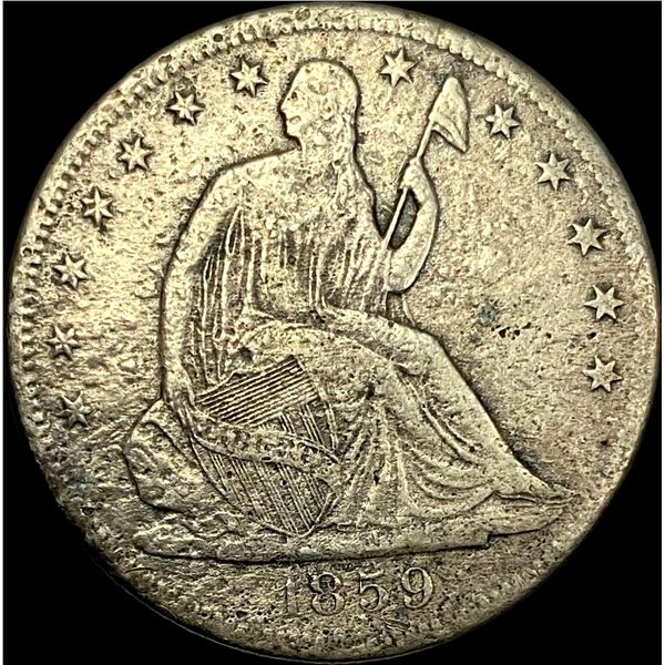 1859-S Seated Liberty Half Dollar  NICELY CIRCULATED