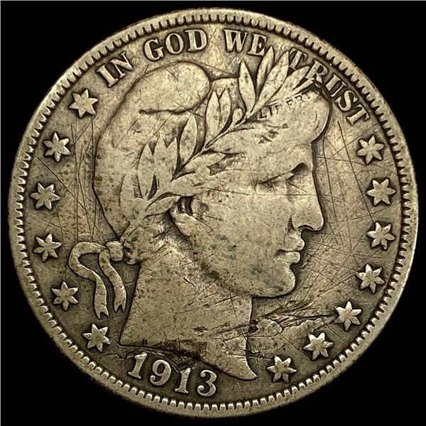 1913 Barber Half Dollar  LIGHTLY CIRCULATED