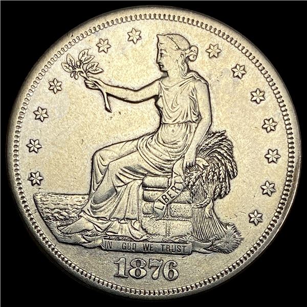 1876-S Silver Trade Dollar  NEARLY UNCIRCULATED