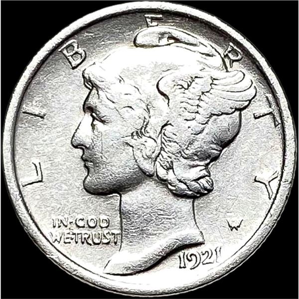 1921 Silver Mercury Dime  CLOSELY UNCIRCULATED