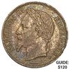 Image 1 : 1869 France Silver 5 Francs 0.7234 ASW CLOSELY UNCIRCULATED
