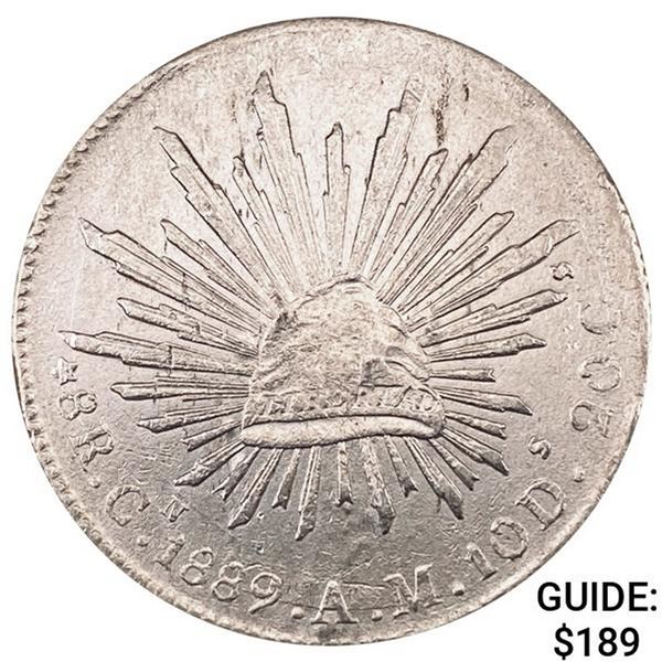 1889Cn AM Mexico Silver 8 Reales CLOSELY UNCIRCULATED