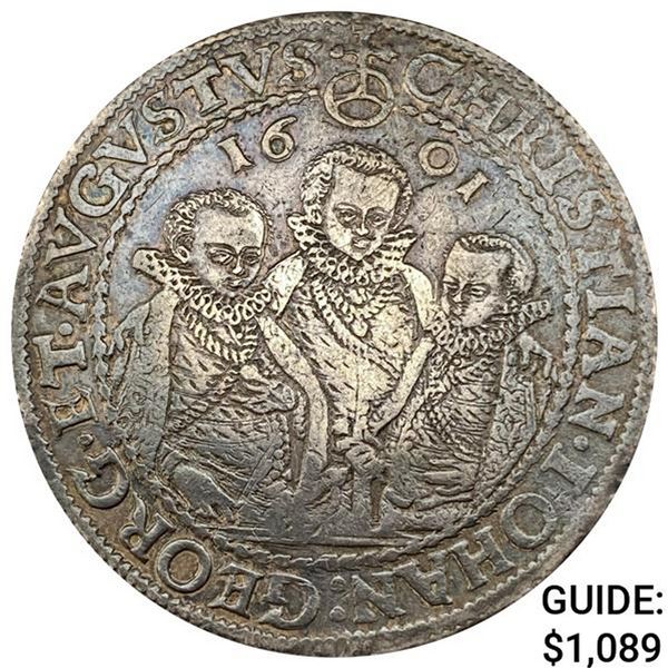 German States Saxony Silver Thaler - 3 Brothers CLOSELY UNCIRCULATED