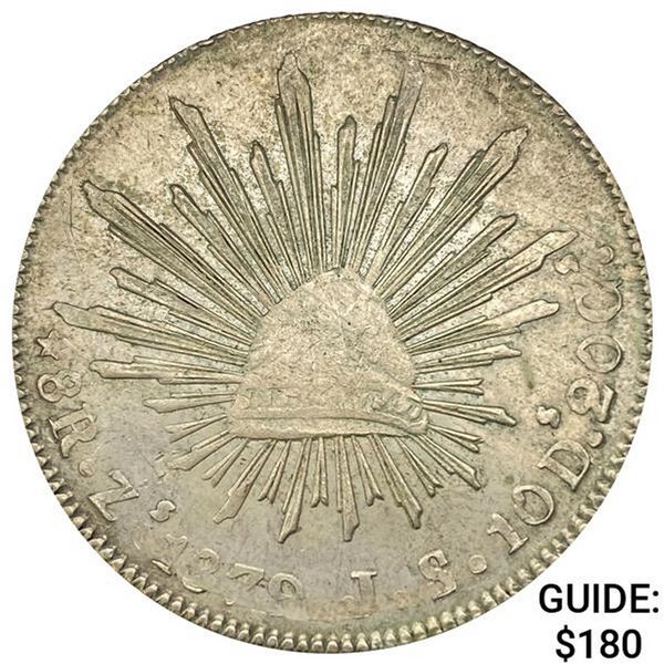1879Zs JS Mexico Silver 8 Reales NEARLY UNCIRCULATED