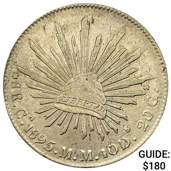 1895Ca MM Mexico Silver 8 Reales CLOSELY UNCIRCULATED