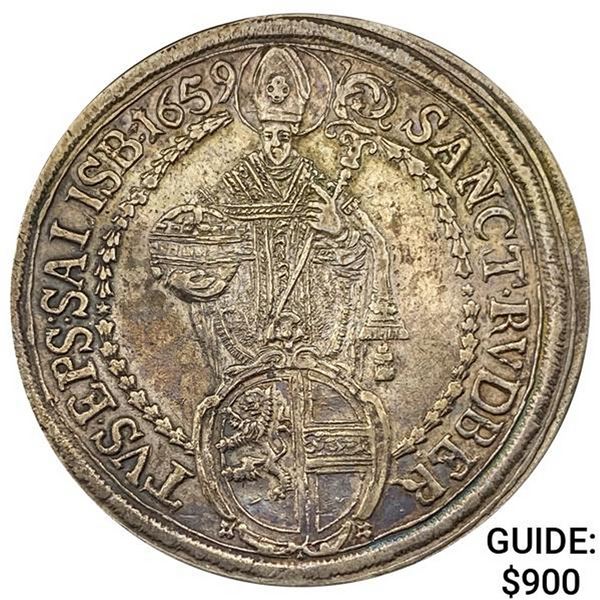 1659 Austria, Salzburg Thaler CLOSELY UNCIRCULATED