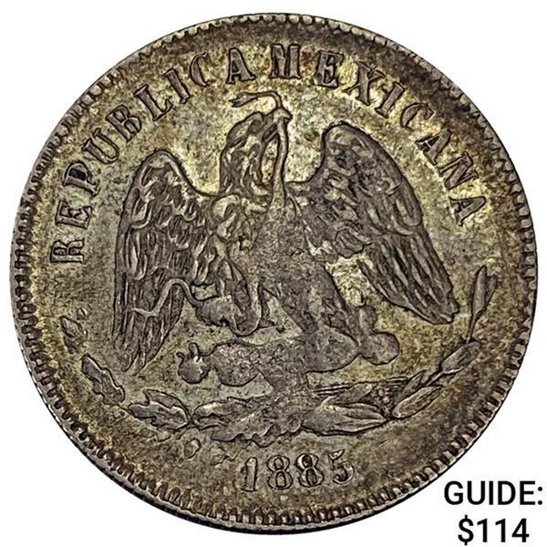 1885 Mexico 25 Centavos CLOSELY UNCIRCULATED