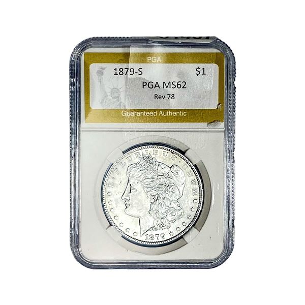 1879-S Rev 78 Morgan Silver Dollar PGA MS62