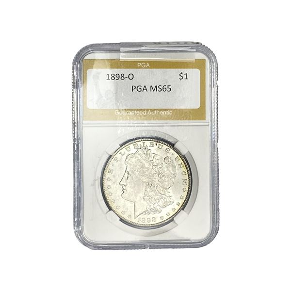 1898-O Morgan Silver Dollar PGA MS65