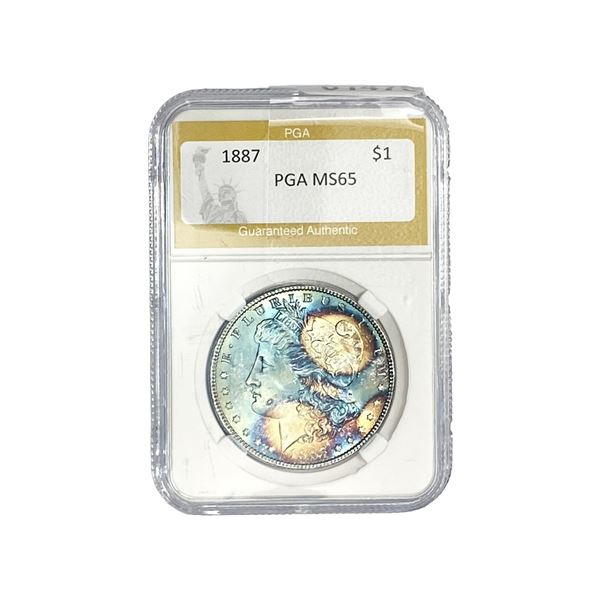 1887 Morgan Silver Dollar PGA MS65