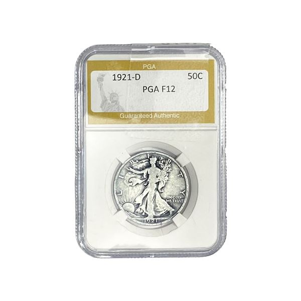 1921-D Walking Liberty Half Dollar PGA F12