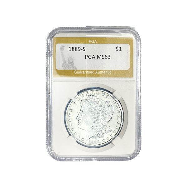 1889-S Morgan Silver Dollar PGA MS63