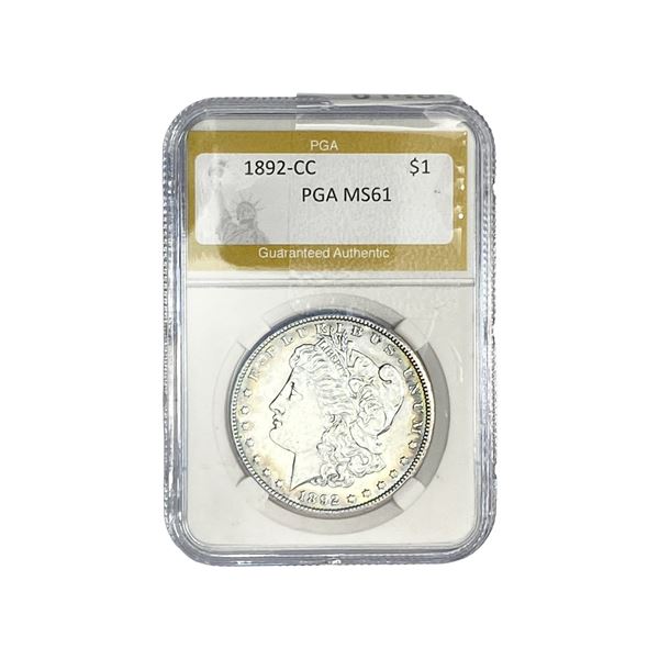1892-CC Morgan Silver Dollar PGA MS61
