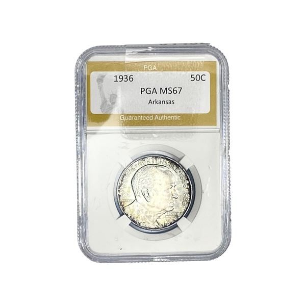 1936 Arkansas Half Dollar PGA MS67 Arkansas