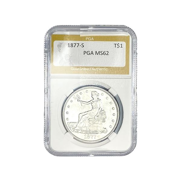 1877-S Silver Trade Dollar PGA MS62