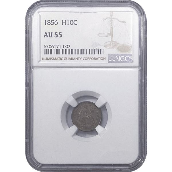 1856 Seated Liberty Half Dime NGC AU55