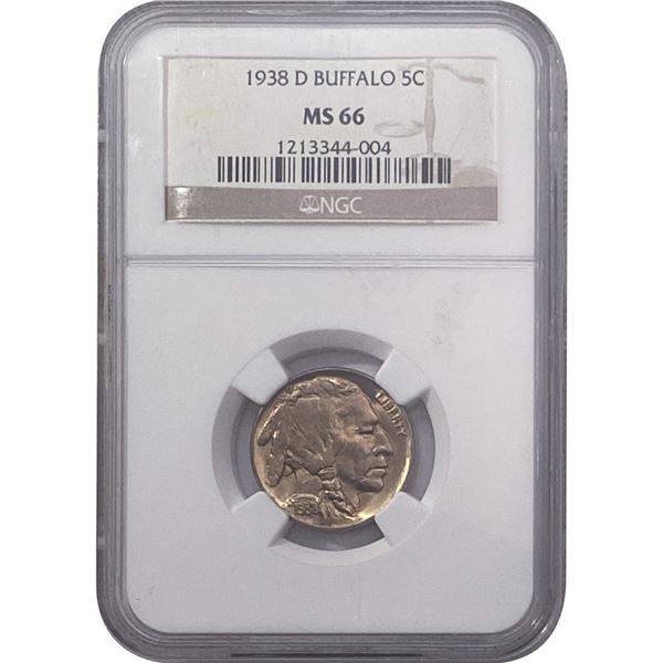 1938-D Buffalo Nickel NGC MS66