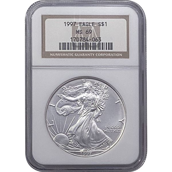 1997 Silver Eagle NGC MS69