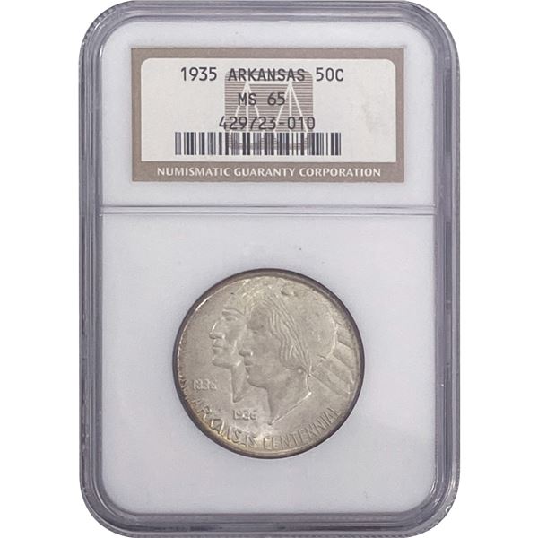 1935 Arkansas Half Dollar NGC MS65
